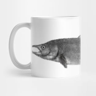 Salmon (black and white) Mug